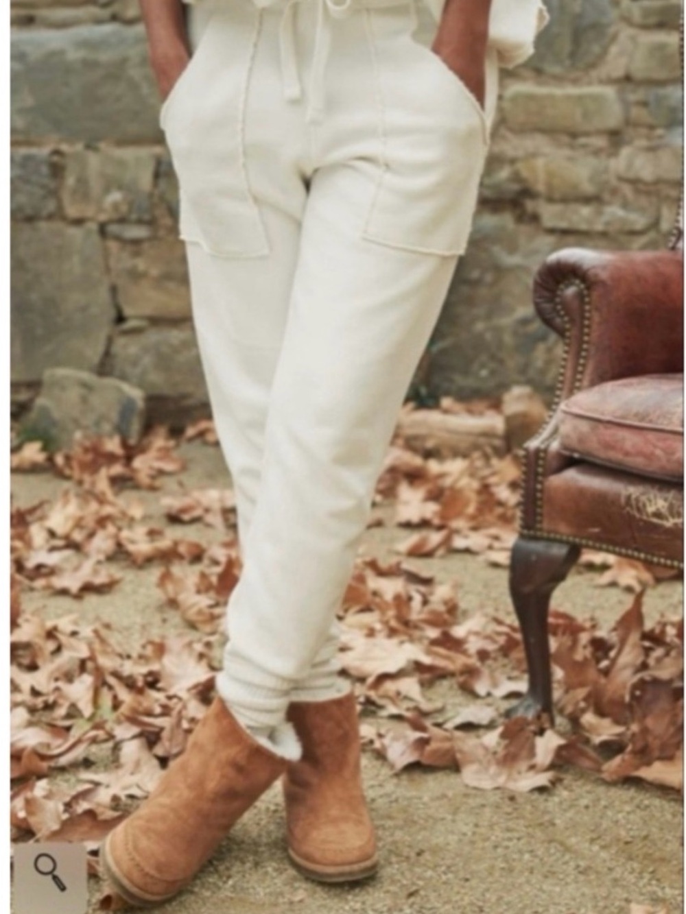 New Frank & Eileen Cream Triple Fleece Eamon Joggers S